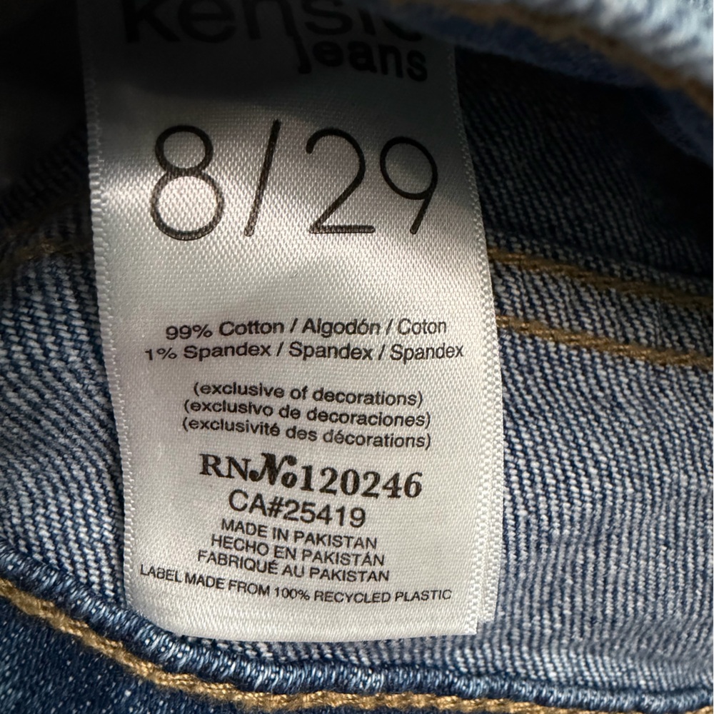 Kensie High Rise Cropped Barrel Jeans Size 8 - Picture 6 of 6